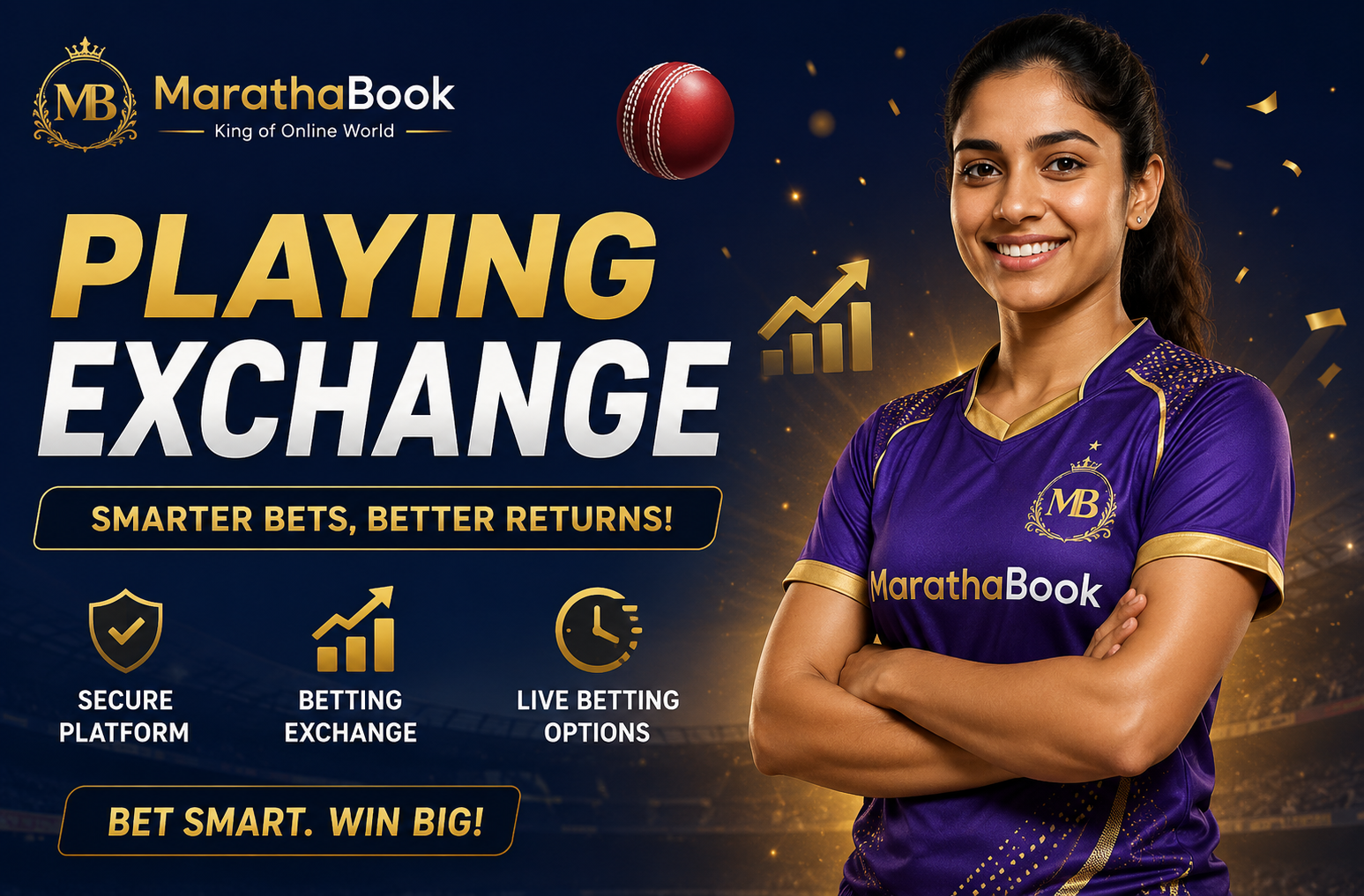 Alt Text Playing Exchange betting ID girl banner