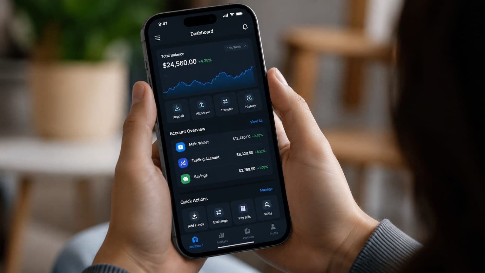 User accessing Lords Exchange platform on mobile showing smooth navigation and fast loading dashboard