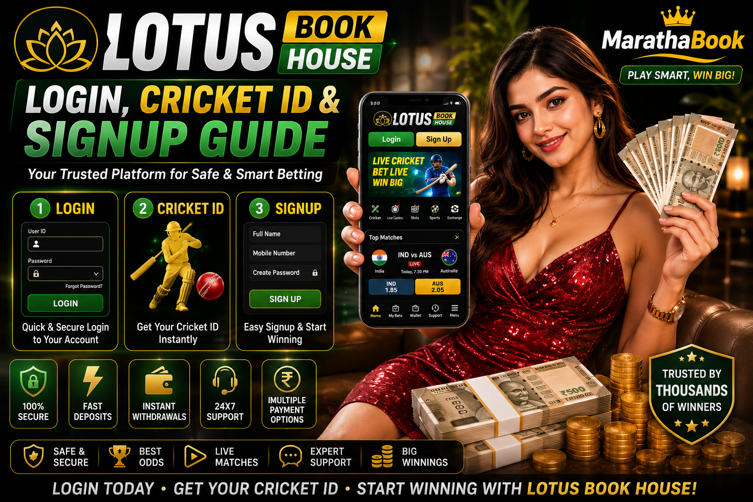 Lotus Book House Login, Cricket ID & Signup Guide
