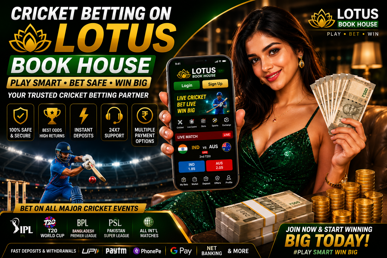 Cricket Betting on Lotus Book House
